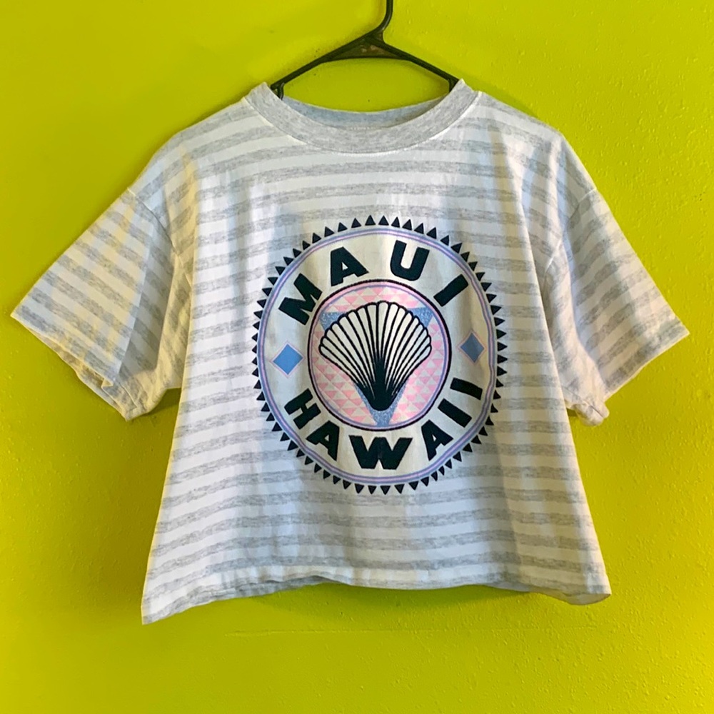 Vintage Maui Hawaii Kawaii Crop Top - Picture 2 of 10